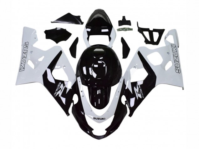 Lojas Carenagens Moto Suzuki GSXR 600 / GSXR 750 2004-2005 - Branco Preto