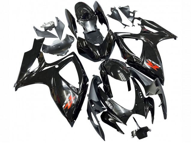 Lojas Carenagens Moto Suzuki GSXR 600 / GSXR 750 2006-2007 - Preto Brilhante Prata Vermelho