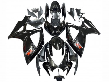 Lojas Carenagens Moto Suzuki GSXR 600 / GSXR 750 2006-2007 - Preto Brilhante Prata Vermelho