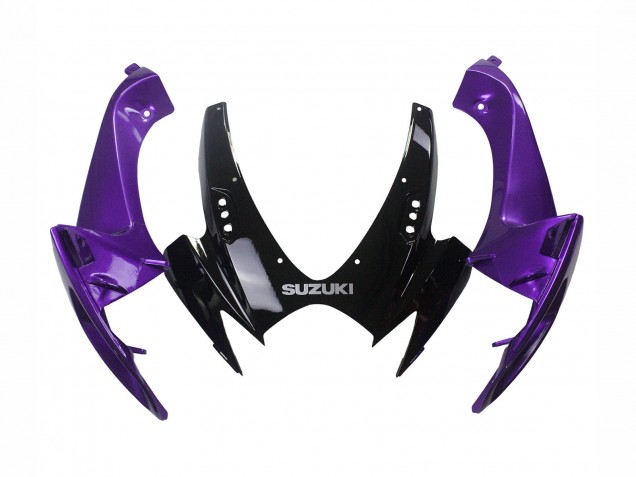 Lojas Kits Carenagem Moto Suzuki GSXR 600 / GSXR 750 2006-2007 - Roxo Preto Brilhante