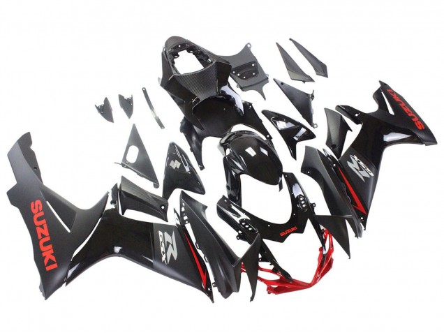 Lojas Carenagens Moto Suzuki GSXR 600 / GSXR 750 2011-2024 - Preto Cinzento Vermelho Linha
