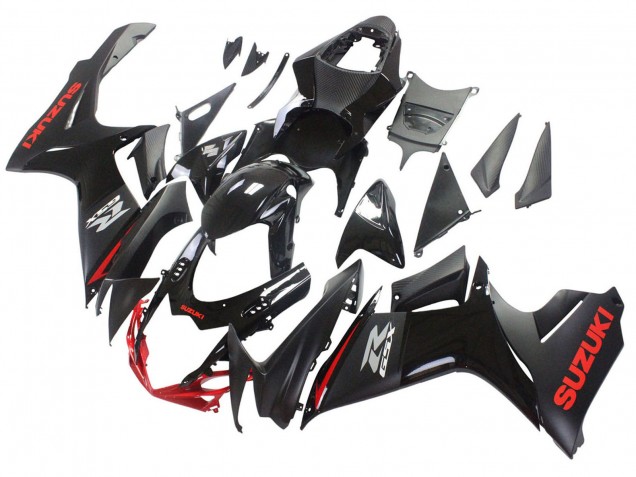 Lojas Carenagens Moto Suzuki GSXR 600 / GSXR 750 2011-2024 - Preto Cinzento Vermelho Linha