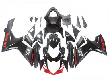 Lojas Carenagens Moto Suzuki GSXR 600 / GSXR 750 2011-2024 - Preto Cinzento Vermelho Linha