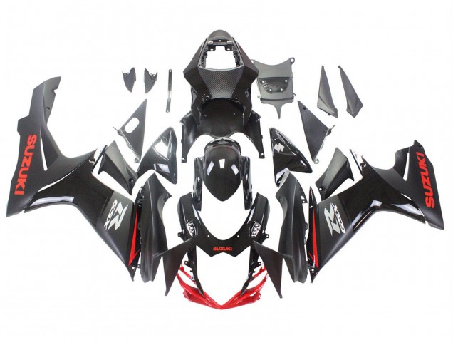 Lojas Carenagens Moto Suzuki GSXR 600 / GSXR 750 2011-2024 - Preto Cinzento Vermelho Linha