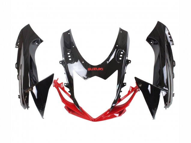 Lojas Kits Carenagem Moto Suzuki GSXR 600 / GSXR 750 2011-2024 - Vermelho Preto Brilhante