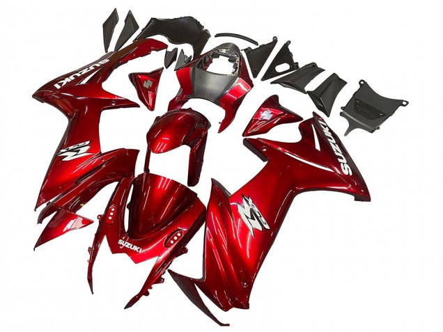 Lojas Carenagens Moto Suzuki GSXR 600 / GSXR 750 2011-2024 - Vermelho Branco Decal