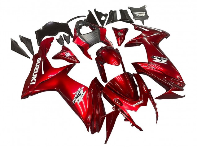 Lojas Carenagens Moto Suzuki GSXR 600 / GSXR 750 2011-2024 - Vermelho Branco Decal