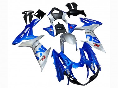 Lojas Carenagens Moto Suzuki GSXR 600 / GSXR 750 2011-2024 - Azul Prata Ecstar