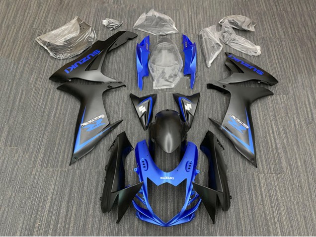 Lojas Kits Carenagem Moto Suzuki GSXR 600 / GSXR 750 2011-2024 - Azul Preto Fosco