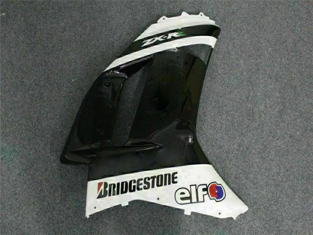 Lojas Carenagens Moto Kawasaki ZX6R 2007-2008 - Preto Branco Elf