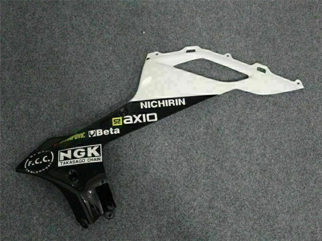 Lojas Carenagens Moto Kawasaki ZX6R 2007-2008 - Preto Branco Elf