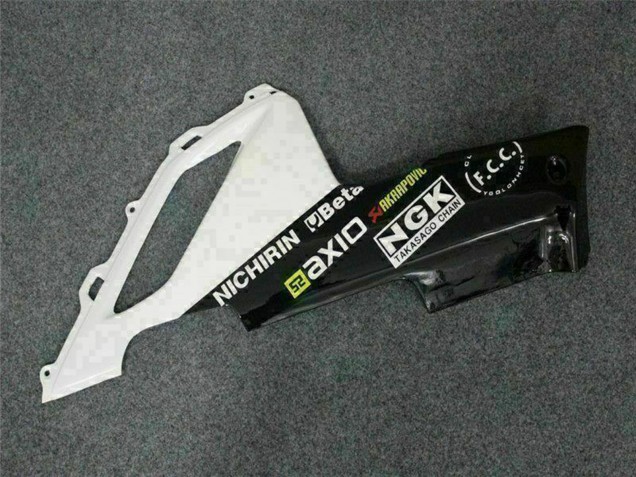 Lojas Carenagens Moto Kawasaki ZX6R 2007-2008 - Preto Branco Elf