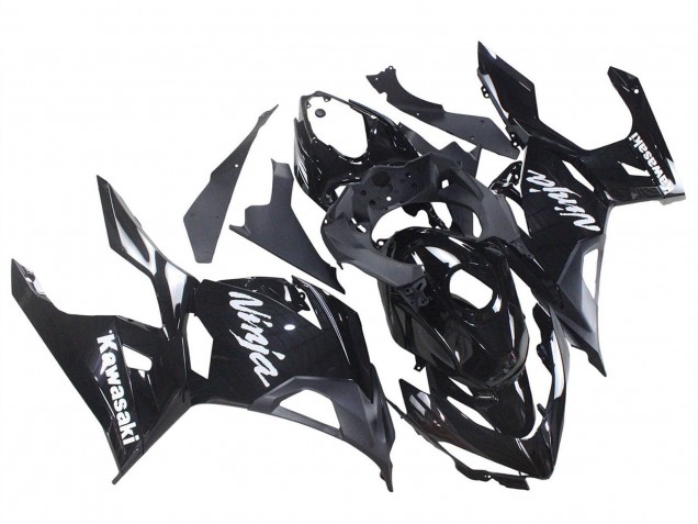 Lojas Carenagens Moto Kawasaki Ninja 400 2018-2024 - Preto Brilhante Preto Fosco Branco Decalques