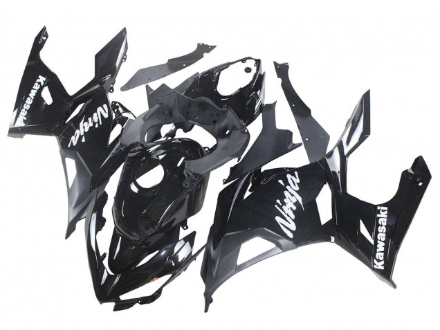 Lojas Carenagens Moto Kawasaki Ninja 400 2018-2024 - Preto Brilhante Preto Fosco Branco Decalques