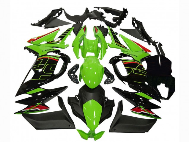 Lojas Carenagens Moto Kawasaki Ninja 650 EX650 2020-2025 - Verde Vermelho Preto