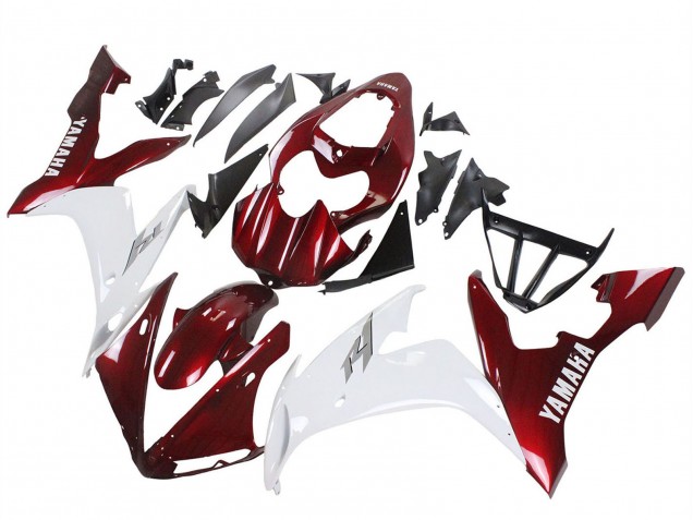 Lojas Carenagens Moto Yamaha YZF 1000 R1 2004-2006 - Vermelho Branco