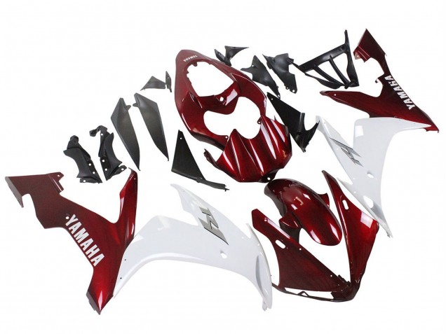 Lojas Carenagens Moto Yamaha YZF 1000 R1 2004-2006 - Vermelho Branco