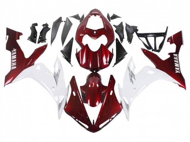 Lojas Carenagens Moto Yamaha YZF 1000 R1 2004-2006 - Vermelho Branco