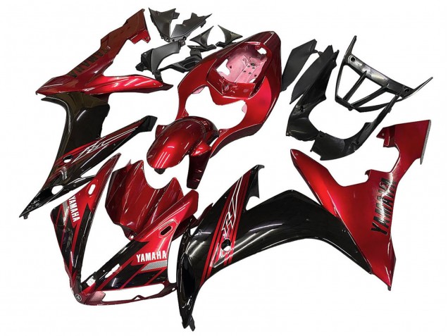 Lojas Carenagens Moto Yamaha YZF 1000 R1 2004-2006 - Vermelho Preto Brilhante