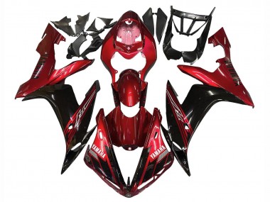 Lojas Carenagens Moto Yamaha YZF 1000 R1 2004-2006 - Vermelho Preto Brilhante