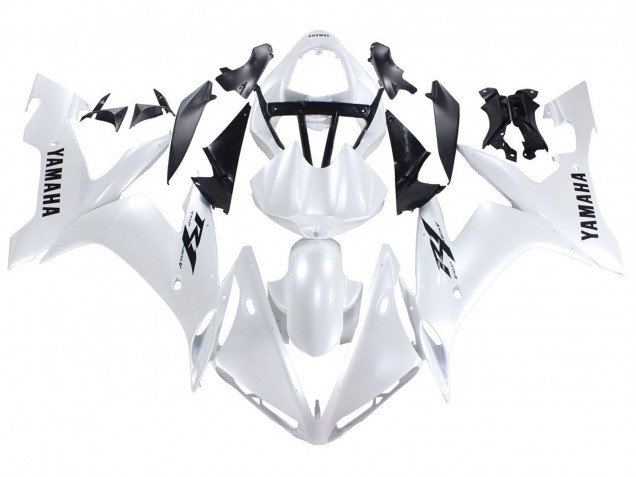 Lojas Carenagens Moto Yamaha YZF 1000 R1 2004-2006 - Branco Pérola Preto Decalques