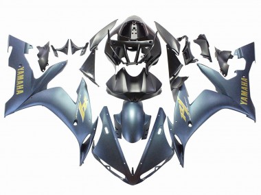 Lojas Carenagens Moto Yamaha YZF 1000 R1 2004-2006 - Azul Escuro Ouro Decalques