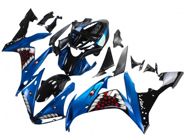 Lojas Carenagens Moto Yamaha YZF 1000 R1 2004-2006 - Azul Preto Vermelho Branco Tubarão