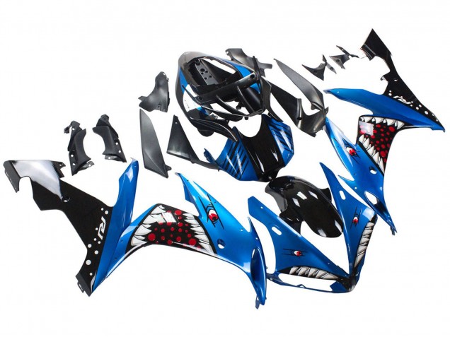 Lojas Carenagens Moto Yamaha YZF 1000 R1 2004-2006 - Azul Preto Vermelho Branco Tubarão