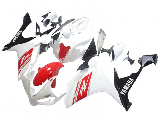 Lojas Carenagem Moto Yamaha YZF 1000 R1 2007-2008 - Branco Vermelho Preto