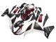 Lojas Carenagens Moto Yamaha YZF 1000 R1 2009-2011 - Vermelho Branco Preto Fosco