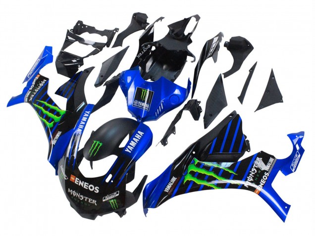 Lojas Carenagens Moto Yamaha YZF 1000 R1 2015-2019 - Azul Preto Fosco Verde Monstro ENEOS
