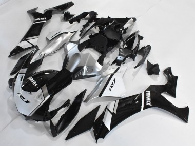 Lojas Carenagens Moto Yamaha YZF 1000 R1 2020-2025 - Prata Branco Preto Brilhante