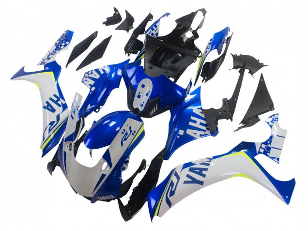 Lojas Carenagens Moto Yamaha YZF 1000 R1 2020-2025 - Branco Azul Amarelo Néon Preto Brilhante