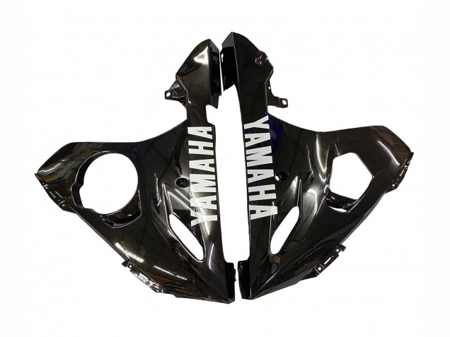 Lojas Carenagens Moto Yamaha YZF R6S 2006-2009 - Preto Brilhante Branco Decalques