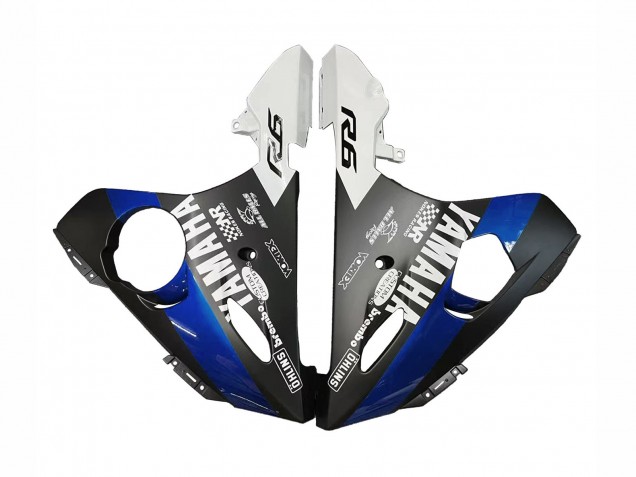 Lojas Carenagens Moto Yamaha YZF R6 2003-2004 - Azul Branco Preto Brilhante Yamalube