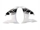 Lojas Carenagens Moto Yamaha YZF R6S 2006-2009 - Branco Preto Brilhante