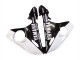Lojas Carenagens Moto Yamaha YZF R6S 2006-2009 - Branco Preto Brilhante