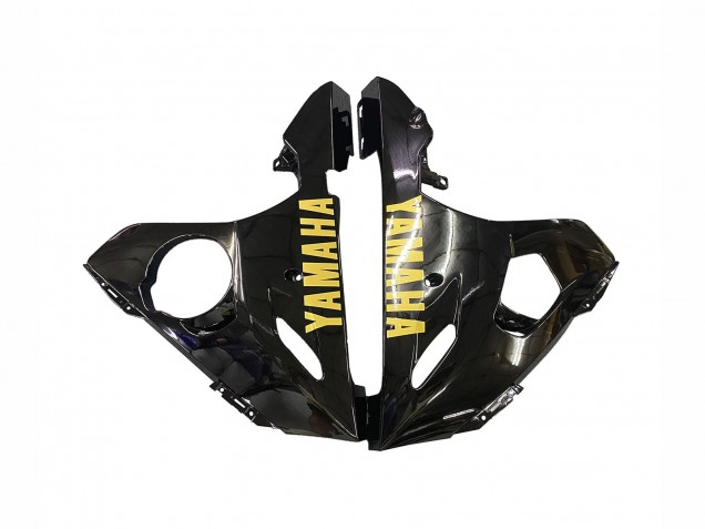 Lojas Carenagens Moto Yamaha YZF R6 2003-2004 - Preto Brilhante Ouro Decalques