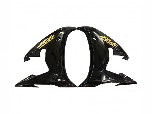Lojas Carenagens Moto Yamaha YZF R6 2003-2004 - Preto Brilhante Ouro Decalques
