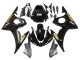 Lojas Carenagens Moto Yamaha YZF R6 2003-2004 - Preto Brilhante Ouro Decalques