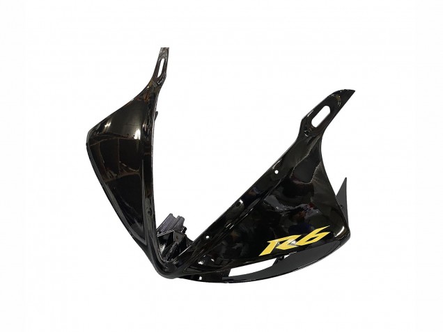 Lojas Carenagens Moto Yamaha YZF R6S 2006-2009 - Preto Brilhante Ouro Decalques