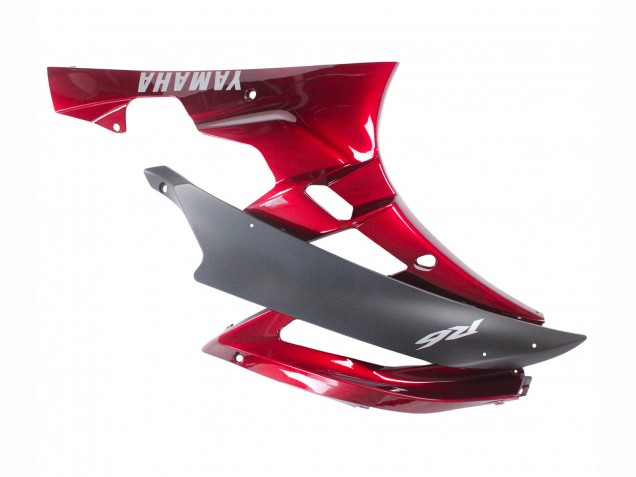 Lojas Carenagem Moto Yamaha YZF 600 R6 2006-2007 - Vermelho Preto Fosco