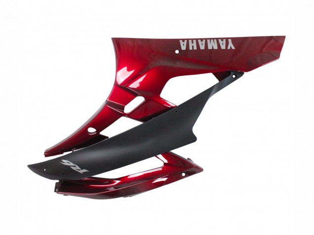 Lojas Carenagem Moto Yamaha YZF 600 R6 2006-2007 - Vermelho Preto Fosco