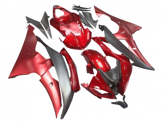Lojas Carenagens Moto Yamaha YZF 600 R6 2008-2016 - Vermelho Cinzento