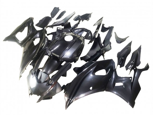 Lojas Carenagens Moto Yamaha YZF R7 2021-2024 - Preto Fibra de Carbono