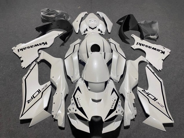 Lojas Carenagens Moto Kawasaki ZX10R 2021-2025 - Branco Pérola Preto