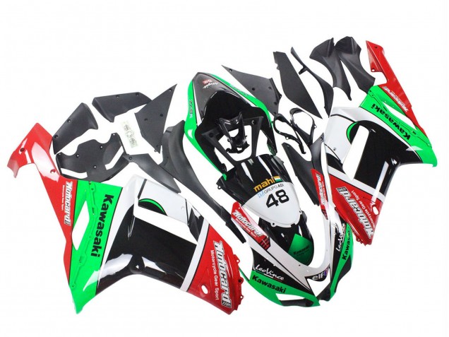 Lojas Carenagens Moto Kawasaki ZX6R 2007-2008 - Verde Vermelho