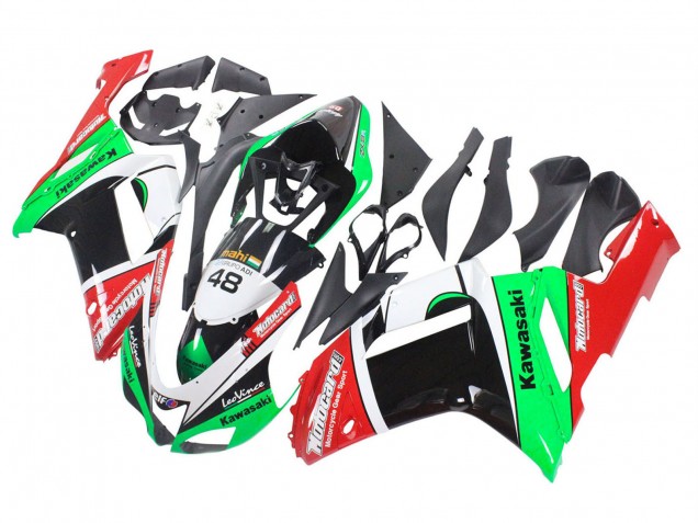 Lojas Carenagens Moto Kawasaki ZX6R 2007-2008 - Verde Vermelho