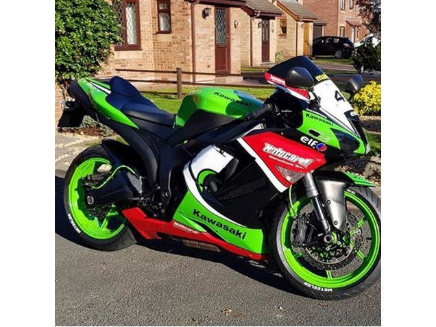 Lojas Carenagens Moto Kawasaki ZX6R 2007-2008 - Verde Vermelho