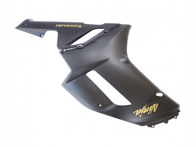 Lojas Carenagens Moto Kawasaki ZX6R 2007-2008 - Preto Fosco Amarelo Logo Ninja